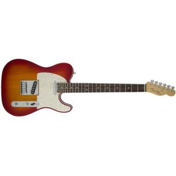Fender American Elite Telecaster Electric Guitar, 22 Frets, Modern C to D Neck, Rosewood Fingerboard, Gloss Polyurethane, Aged Cherry Burst
