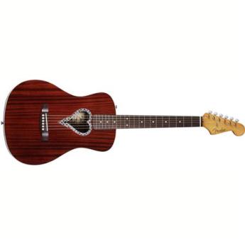 Fender Artist Design Alkaline Trio Malibu Acoustic Guitar, 20 Frets, Maple Neck, Rosewood Fingerboard, Gloss, Natural