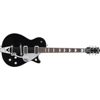 Gretsch Professional Collection G6128T-GH George Harrison Signature Duo Jet Electric Guitar, 22 Frets, Rosewood Fretboard, 1-Piece Mahogany Neck, Passive Pickup, Black