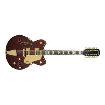 Gretsch Electromatic Series G5422G-12 Hollow Body Double-Cut Electric Guitar with Gold Hardware, 22 Frets, Maple Neck, Rosewood Fingerboard, Gloss, Walnut Stain