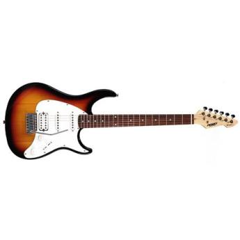 Peavey Raptor Plus Beginner Electric Guitar, 22 Frets, Maple Neck, Solid Basswood Body, Rosewood Fingerboard, Sunburst