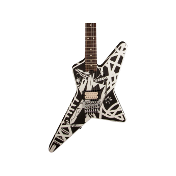 EVH Stripe Series Star Electric Guitar Black and White Stripes