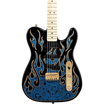 Fender Artist Series James Burton Telecaster Electric Guitar Blue Paisley Flames