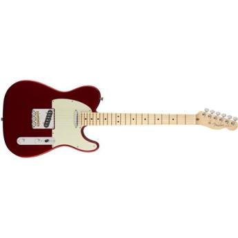 fender Fender American Professional Telecaster 6-String Electric Guitar, 22 Frets, Modern "Deep C" Shape Neck, Maple Fingerboard, Gloss Polyurethane, Candy Apple Red