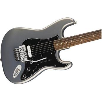 fender Fender Standard Stratocaster HSS Electric Guitar with Floyd Rose, 21 Frets, Modern C Neck, Pau Ferro Fingerboard, Gloss Polyester, Ghost Silver