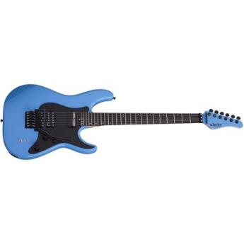 schecter Schecter Sun Valley Super Shredder FR S 6-String Electric Guitar with Floyd Rose Tremolo and Sustainiac Neck Pickup, 24 Frets, Thin C Neck, Ebony Fretboard, Active Pickup, Riviera Blue