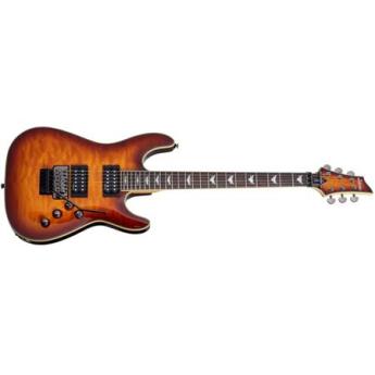 schecter Schecter Omen Extreme-6 Floyd Rose 6-String Sustainiacolid Body Electric Guitar, 24 Frets, Thin C Shape Neck, Rosewood Fretboard, Vintage Sunburst
