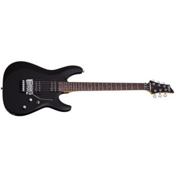 schecter Schecter C-6 Floyd Rose Deluxe 6-String Electric Guitar, 24 Frets, Thin C Shape Neck, Rosewood Fretboard, Satin Black
