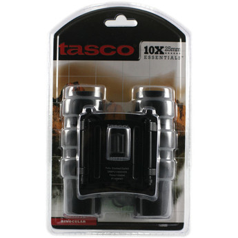 Tasco 10x25 Essentials Compact Binoculars (Black, Clamshell Packaging)