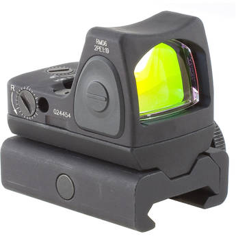 Trijicon RM06 RMR Type 2 Adjustable LED Reflex Sight with RM34W Mount (3.25 MOA Red Dot, Matte Black)