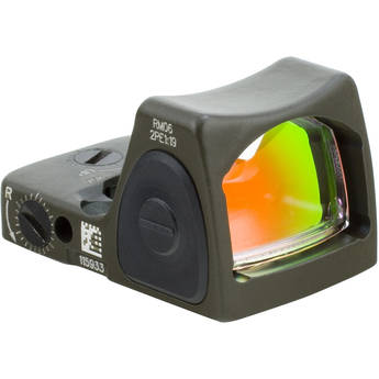Trijicon RM07 RMR Type 2 Adjustable LED Reflex Sight (6.5 MOA Red Dot, Cerakote OD Green)