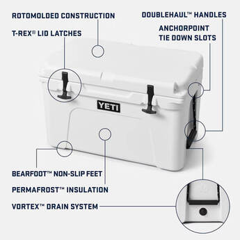 Yeti Tundra 45 Hard Cooler - White — thumbnail 2