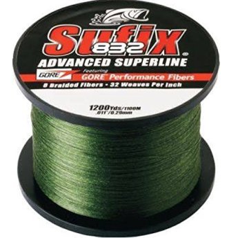 Sufix 832 Braid 50Lb 1200Yds Lo-Vis Green, 660-350G