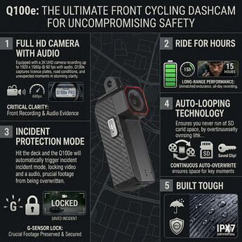 RIPOON Q100E 2K Bicycle Camera Combo with Q10 Light — thumbnail 10