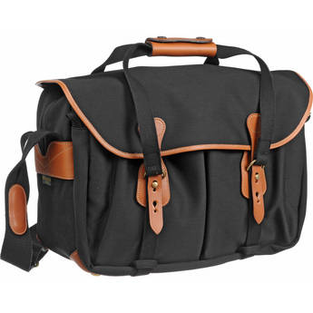 Billingham 445 Shoulder Bag (Black with Tan Leather Trim)