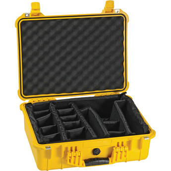 Pelican 1524 Waterproof 1520 Case with Padded Dividers (Yellow)