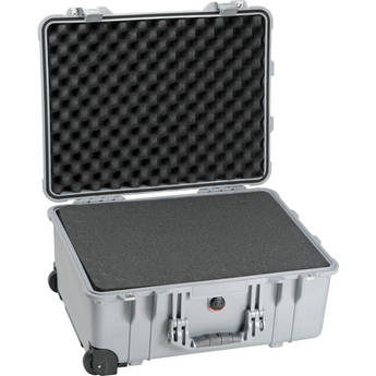 Pelican 1560 Case with Foam (Silver)