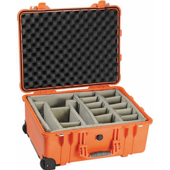 Pelican 1564 Waterproof 1560 Case with Dividers (Orange)