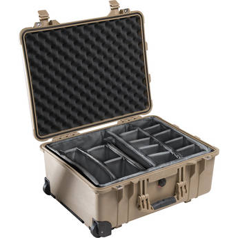 Pelican 1564 Waterproof 1560 Case with Dividers (Desert Tan)