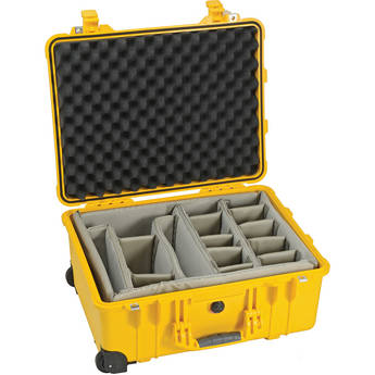 Pelican 1564 Waterproof 1560 Case with Dividers (Yellow)