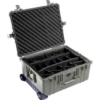 Pelican 1614 Waterproof 1610 Case with Dividers (Olive Drab Green)