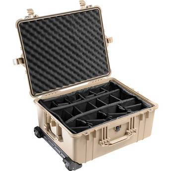 Pelican 1614 Waterproof 1610 Case with Dividers (Desert Tan)