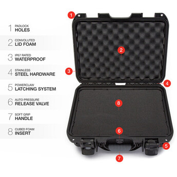 Nanuk 920-1001Case with Cubed Foam (Black) — thumbnail 6