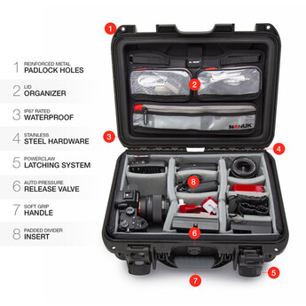 Nanuk 920 Series Case with Lid Organizer and Dividers (Black) — thumbnail 7