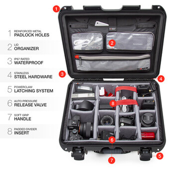 Nanuk 930 Case with Lid Organizer and Dividers (Black) — thumbnail 6