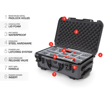 Nanuk Protective 935 Case with Padded Dividers (Graphite) — thumbnail 6