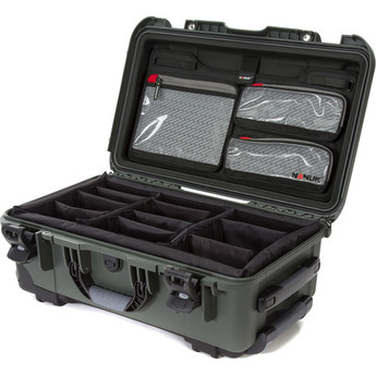 Nanuk 935 Wheeled Hard Utility Case with Padded Divider Insert & Lid Organizer (Olive)