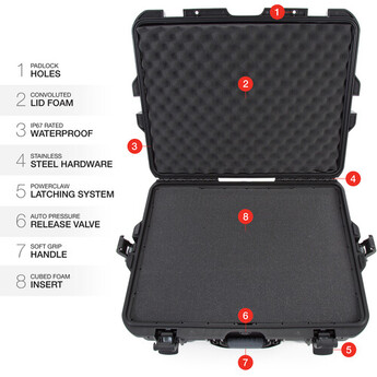 Nanuk Protective 945 Case with Foam (Black) — thumbnail 6