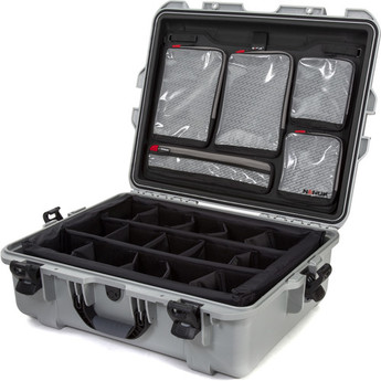 Nanuk 945 Case with Dividers and Lid Organizer (Silver)