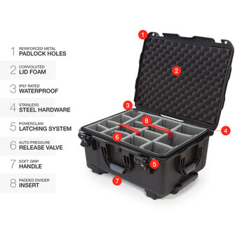 Nanuk 950 Protective Rolling Case with Foam Dividers (Black) — thumbnail 6