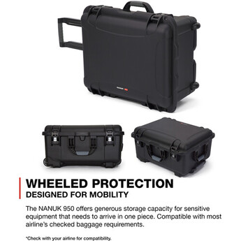 Nanuk 950 Protective Rolling Case with Foam Dividers (Black) — thumbnail 8