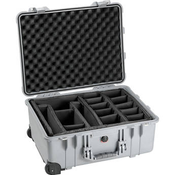 Pelican 1564 Waterproof 1560 Case with Dividers (Silver)