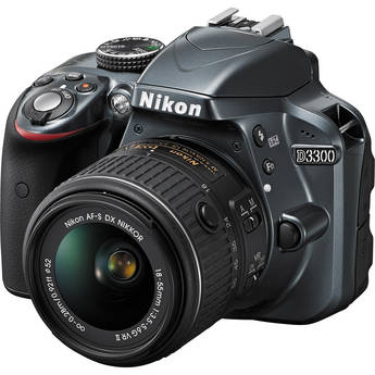 Nikon D3300 DSLR Camera with 18-55mm Lens (Grey)