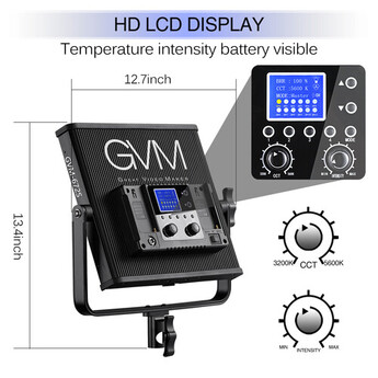 Gvm-672S-B 40w 14.8v/110-220 3200-5600K BC LED Panel — thumbnail 3