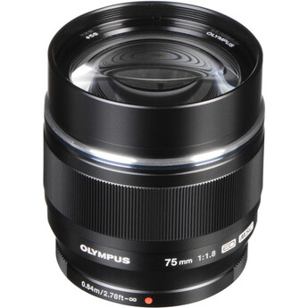 OM SYSTEM M.Zuiko Digital ED 75mm f/1.8 Lens (Black)