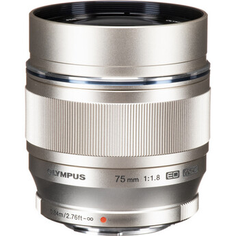 OM SYSTEM M.Zuiko Digital ED 75mm f/1.8 Lens (Silver)