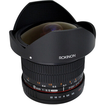 Rokinon 8mm f/3.5 HD Fisheye Lens with Removable Hood for Nikon — thumbnail 3
