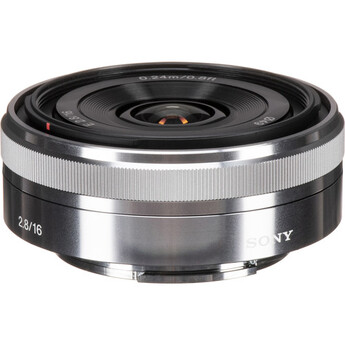 Sony E-Mount SEL16F28 16mm f/2.8 Wide-Angle E-Mount Lens (Silver) — thumbnail 2