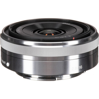 Sony E-Mount SEL16F28 16mm f/2.8 Wide-Angle E-Mount Lens (Silver) — thumbnail 5