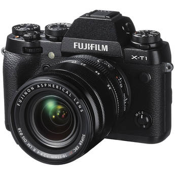 Fujifilm X-T1 Mirrorless Digital Camera with 18-55mm and 35mm Lenses Kit (Black)