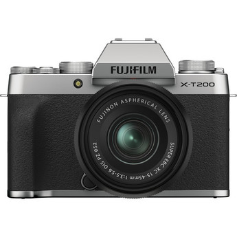 Fujifilm X-T200 Mirrorless Digital Camera with 15-45mm Lens (Silver)