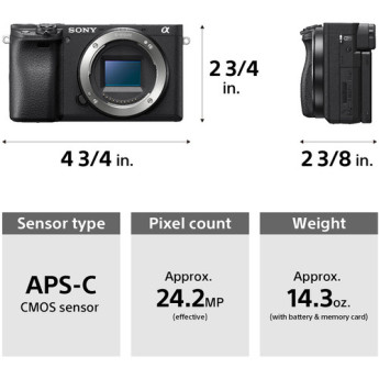 Sony Alpha a6400 Mirrorless Digital Camera (Body Only) ILCE-6400/B