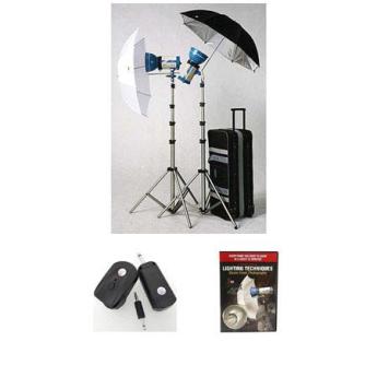 JTL DL-720 Basic Verslight Light Kit, with Two E-360 360 watt Second Monolights, Stands, Umbrellas & Case with Wheels, #92721, Free!! Radio Trigger and Receiver Slave Set