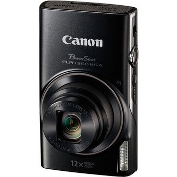 Canon PowerShot ELPH 360 HS A Digital Camera (Black) — thumbnail 3