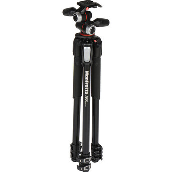 Manfrotto MT055XPRO3-3W Aluminum Tripod with 3-Way Pan/Tilt Head — thumbnail 4