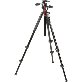 Manfrotto MK190XPRO3-3W Aluminum Tripod with 3-Way Pan/Tilt Head — thumbnail 3